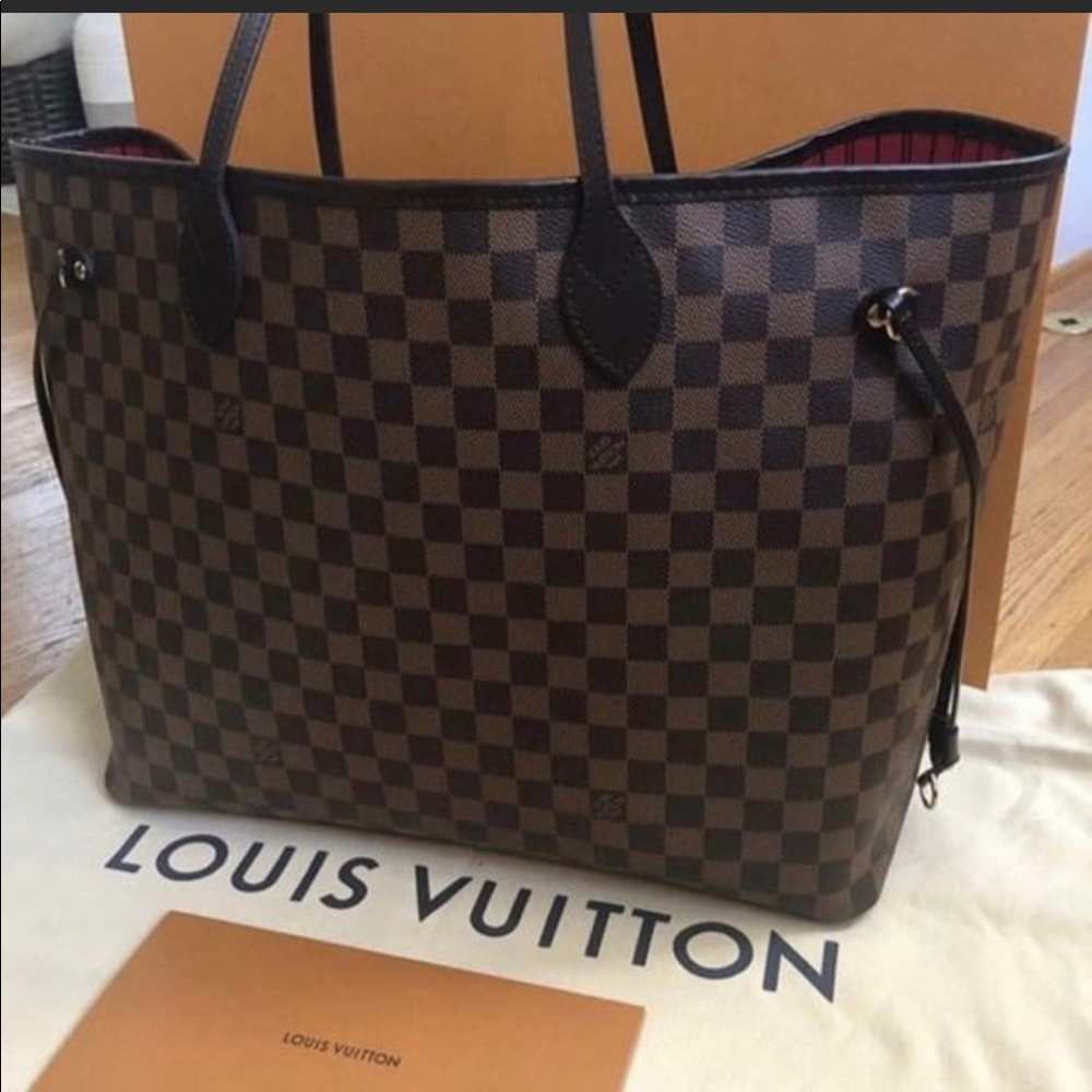 SOLD  Louis Vuitton Neverfull Damier ebene GM Tote
